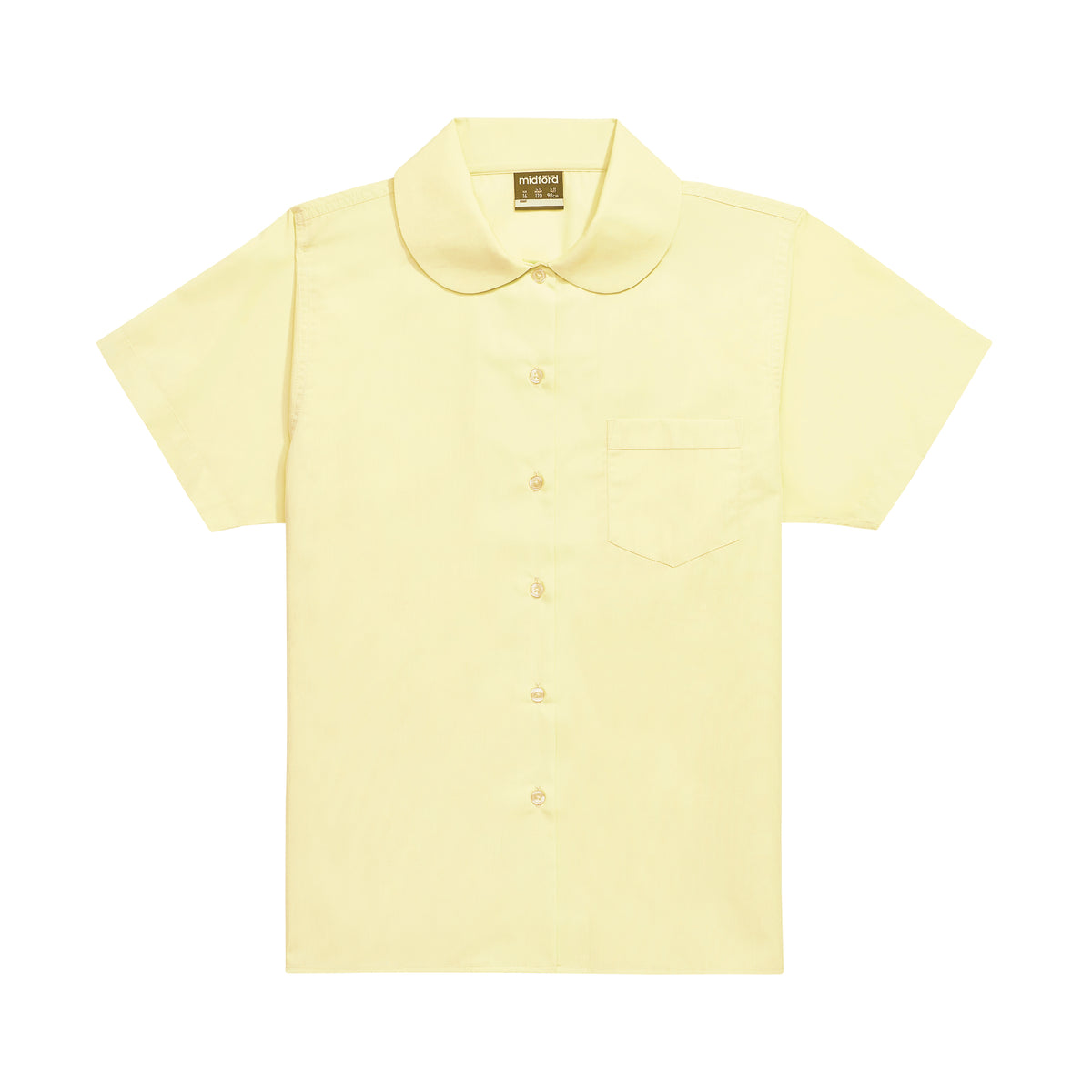 Yellow Short Sleeve Shirt Peter Pan Collar Killara Public School