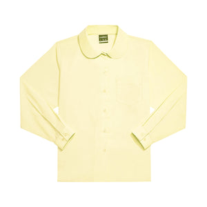 Yellow Long Sleeve Shirt - Peter Pan Collar